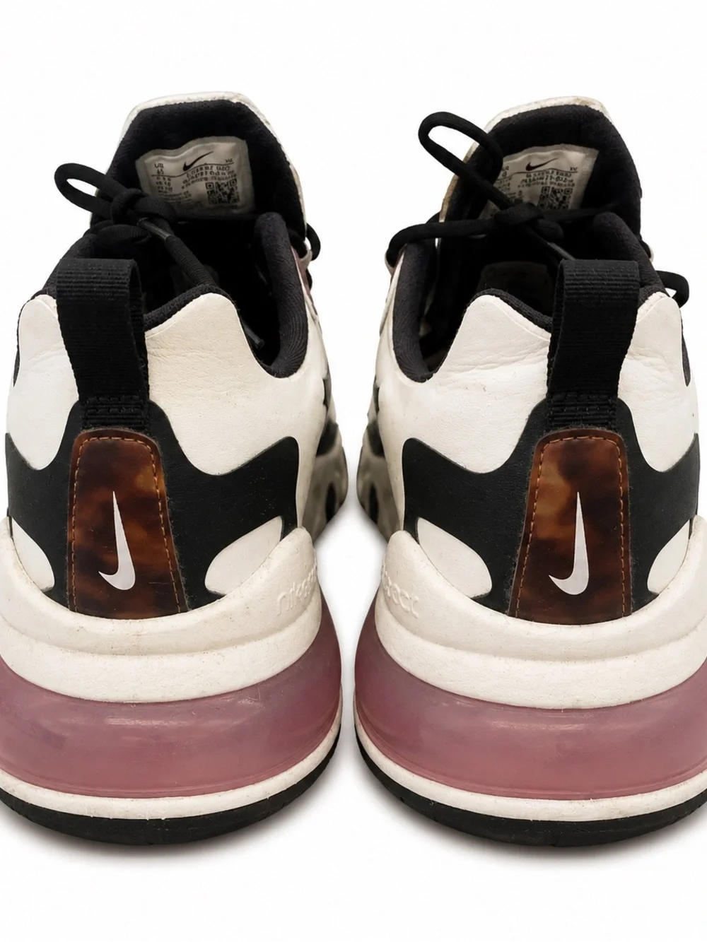 Nike Women's Sneakers in Cream, Black & Brown Metallic Accents